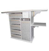 Mueble de Plancha Estoril Blanco 5 Bandejas y Cesto Grande - Organiza tu Ropa