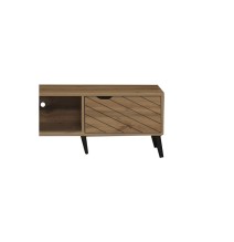 Mueble TV Roble Oscuro con 2 Puertas y Estante - Melamina 150x40x41.6 cm - Moderno y Funcional.