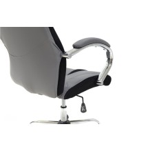 Sillón de Dirección en Piel Sintética Negro-Gris: Elegancia y confort para ejecutivos